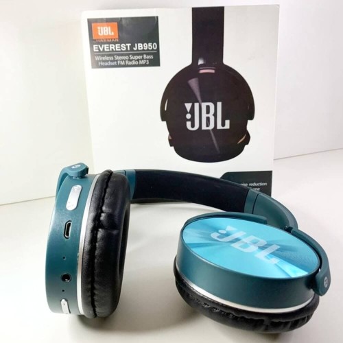 633-942-Fone JBL Bluetooth S/Fio JB-950 Wireless Rádio FM MP3 Cartão De Memória Cor Verde