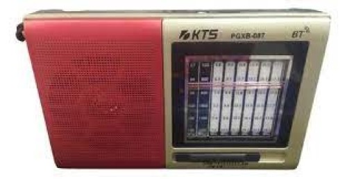 705-974-Rádio Retrô Bluetooth KTS Ciromex Fm / Am / Sw /Aux Modelo PGXB-087 - Dourado