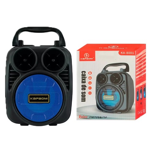 710-990-Caixa De Som Portátil Bluetooth Leve FM / USb / TF - Kapbom ka-8001 - Azul