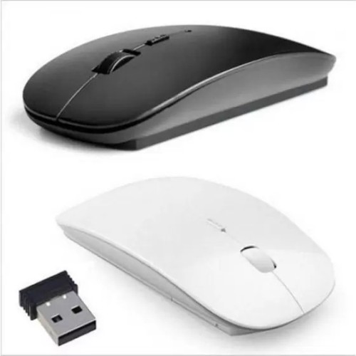 730-1015-Mouse Sem Fio óptico 2.4 Ghz Recarregável PC Computador USB 3.0 Modelo MS8068 - Preto