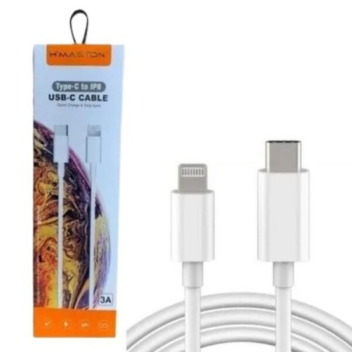 807-0-Cabo H,Maston iPhone Apple Tipo-C Para Lightning 1 Metro Cable 3.0 Turbo Modelo H98-5