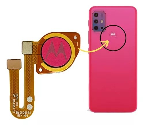 821-0-Flex Botão Home Biometria Motorola G20 Xt2128 Original Novo Cor: Pink