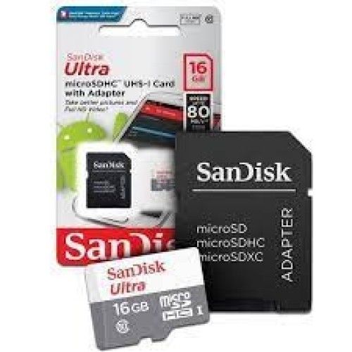 873-0-Cartão de Memoria  Sandisk Ultra 16gb 80 MB/S Classe 10