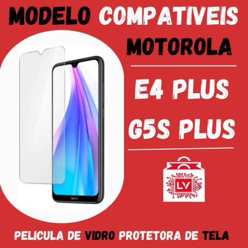 992-0-Película Protetora De Vidro Normal Moto E4 PLUS /G5S Plus Compatível