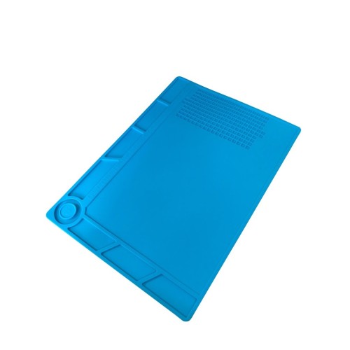 1009-0-Manta Magnética Antiestática Silicone Azul Tamanho P E Medidas 35 x 23mm