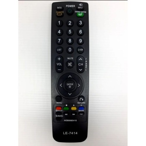 1078-0-Controle Remoto Compatível Com Tv LG Lcd Led Plasma AKB69680416 Mod LE-7414