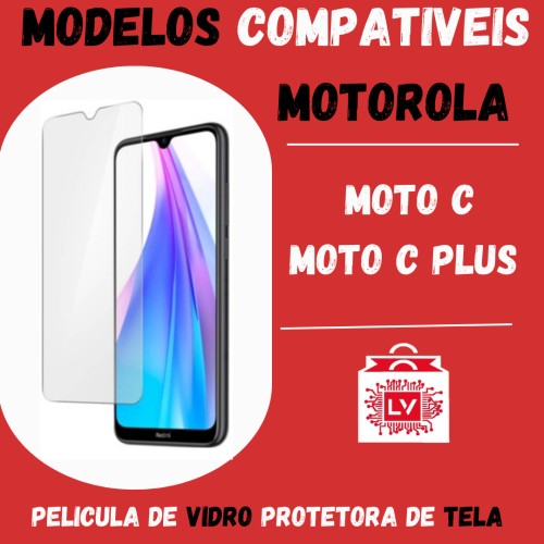 979-0-Película Protetora De Vidro Normal Moto C Moto C Plus Compatíveis
