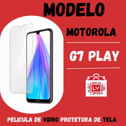 1051-0-Película Protetora De Vidro Normal Moto G7 Play