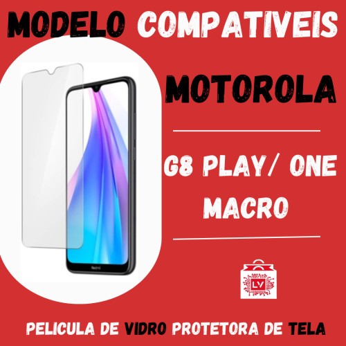1055-0-Película Protetora De Vidro Normal Moto G8 Play/ One Macro compatível