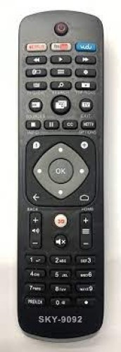 1102-0-Controle Remoto Compatível Com Tv Philco C/Botões Netflix Youtube Vudu Mod SKY-9092