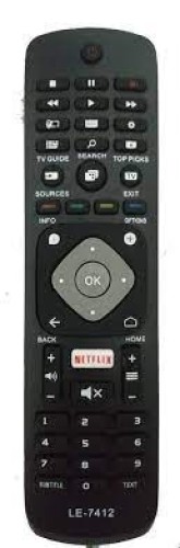 1111-0-Controle Remoto Compatível Com Tv Philco C/Botão Netflix Mod LE-7412