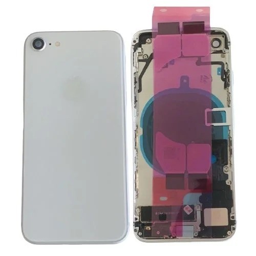 1183-1222-Carcaça Chassi Completa Com Flex Compatível iPhone 8/8G A1387 A1241 A1203 A1863 - Branco