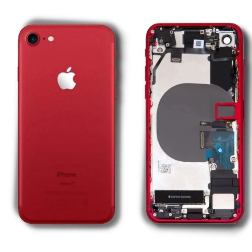 1183-1224-Carcaça Chassi Completa Com Flex Compatível iPhone 8/8G A1387 A1241 A1203 A1863 - Vermelho