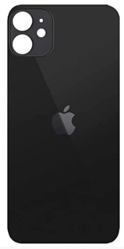 1198-1256-Tampa Traseira Vidro Apple iPhone 11 S/Lente A2111 / A2223 / A2221 Original Furo Grande Preto