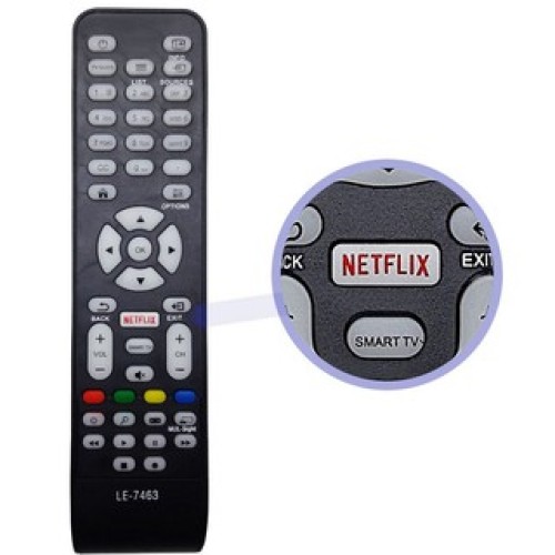 1265-0-Controle Remoto Compatível Tv AOC Lcd / Led botão Netflix Mod LE-7463