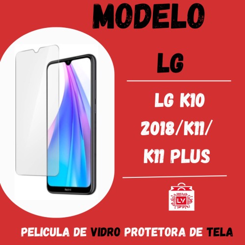 1320-0-Película Protetora De Vidro Normal LG K10 2018 / K11 / K11 Plus