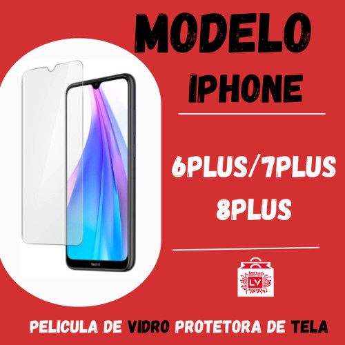 1337-0-Película Protetora De Vidro Normal IPhone 6 Plus / 7 Plus / 8 Plus