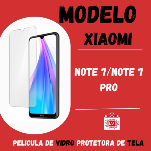 1370-0-Película Protetora De Vidro Normal Xiaomi Redmi  Note 7 / Note 7 Pro