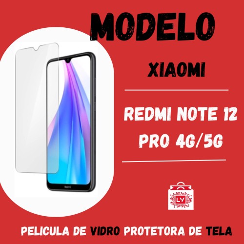1406-0-Película Protetora De Vidro Normal Xiaomi Redmi Note 12 Pro 4G/5G