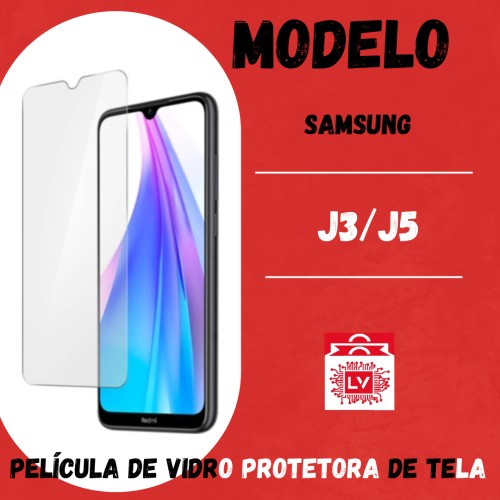1427-0-Película Protetora De Vidro Normal Samsung J3 / J5