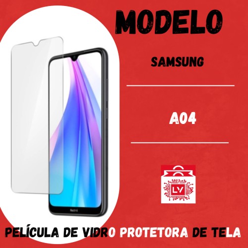 1456-0-Película Protetora De Vidro Normal Samsung A04