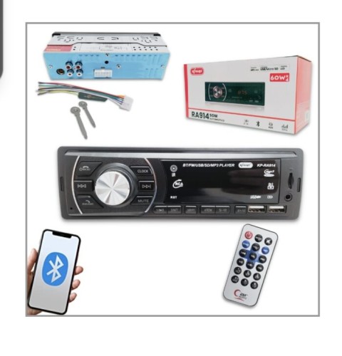 1214-0-Radio Automotivo Kanup Bluetooth Usb / Cartao Sd / FM / MP3 / Aux-in Mod: RA914