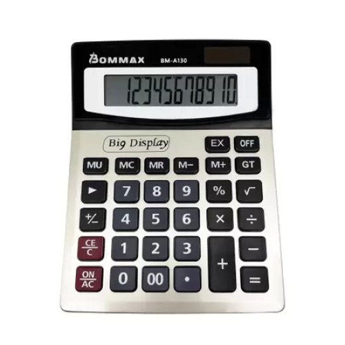 1656-0-Calculadora Eletrônica Multifuncional De 12 Bits Para  Escritorio - Bommax Modelo : BM-A130