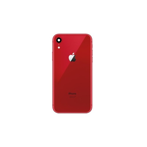 1659-1548-Tampa Traseira De Vidro C/Lente Apple Iphone XR A1984 A2105 Cor : Vermelho