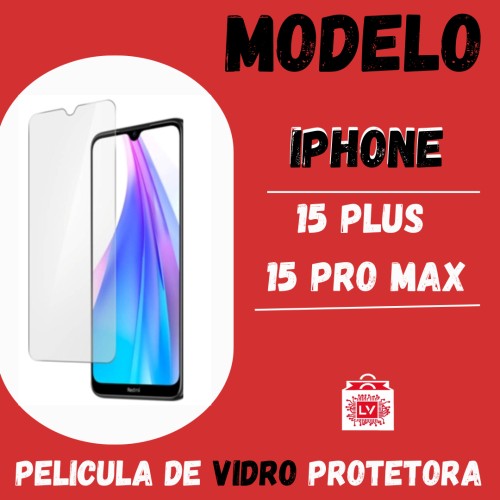 1803-0-Película Protetora De Vidro Normal IPhone 15 Plus / 15 Pro Max