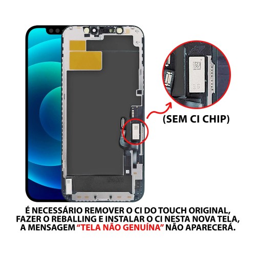 387-1830-Tela Touch Frontal Gold Editon Apple iPhone 12 / 12 PRO A2407 A2341 C/ CI  Modelo GE-839