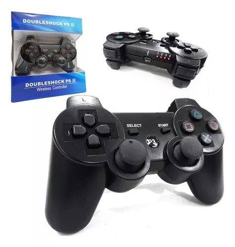 2148-0-Controle Sony Minimen Ps3 Sem Fio Playstation 3 1 Linha Cor Preto