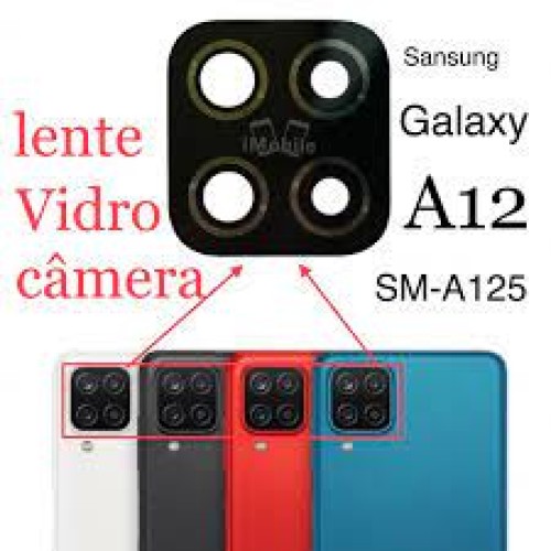2166-0-Lente Câmera Traseira Samsung Galaxy Compativeis A12 / M12 / M22 / M32