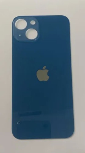 2190-2046-Tampa Traseira Vidro Apple iPhone 13 Original Furo Grande Azul