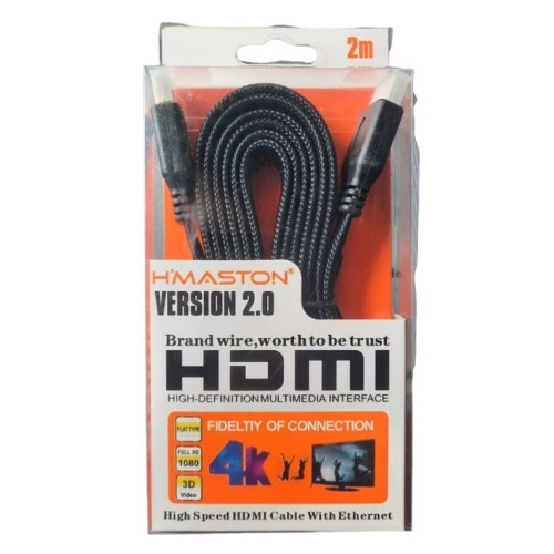 2261-0-Cabo HDMI Full HD 4K Alta Resolução High Speed H'Maston Tamanho:2 Metros