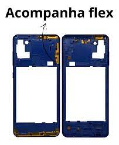 2425-2196-Chassi Carcaça Do Aro Lateral Samsung Galaxy A21s SM-A217m Azul C/ Botões